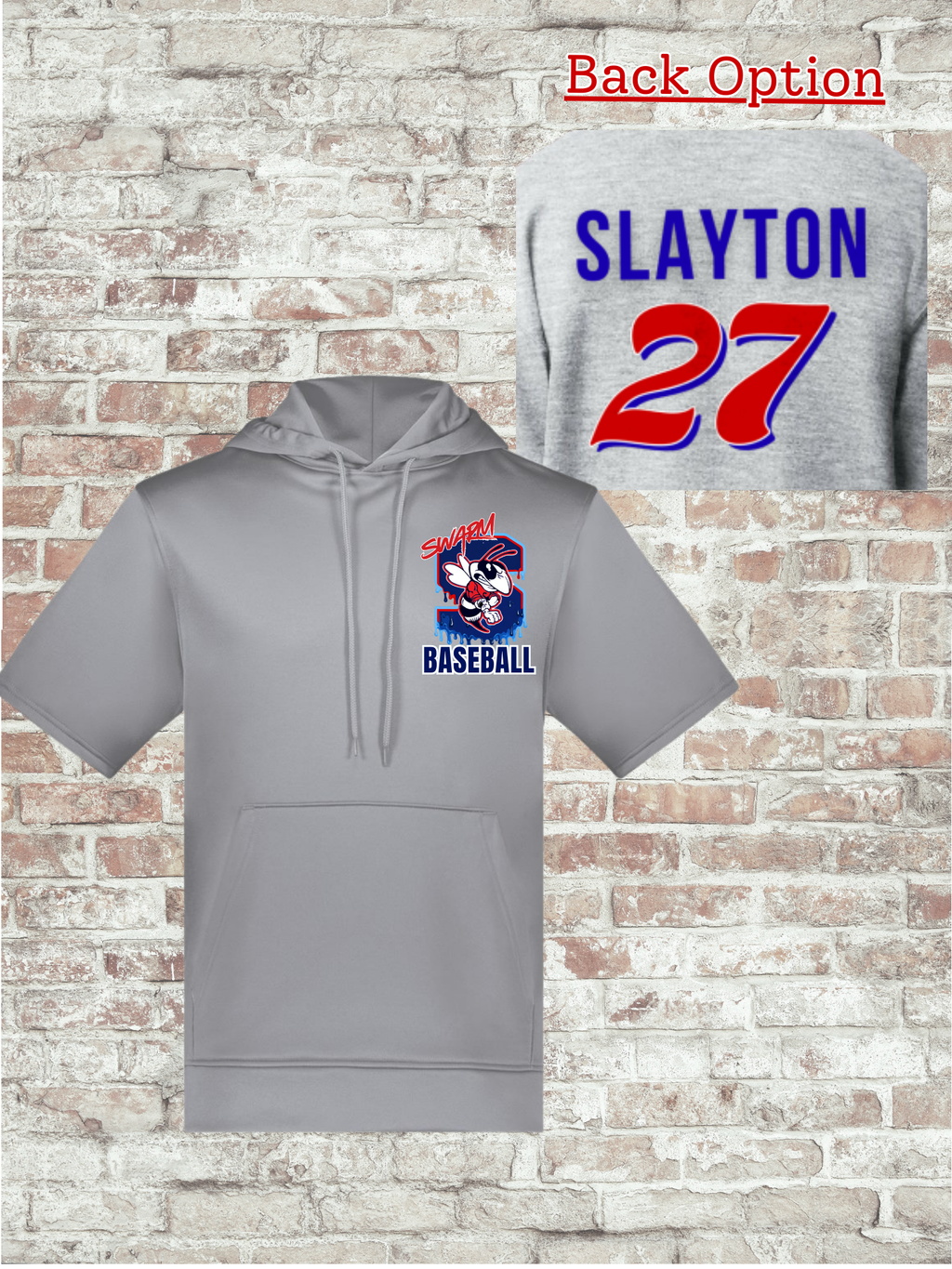 Unisex Fleece Short Sleeve Hooded Pullover - 6871