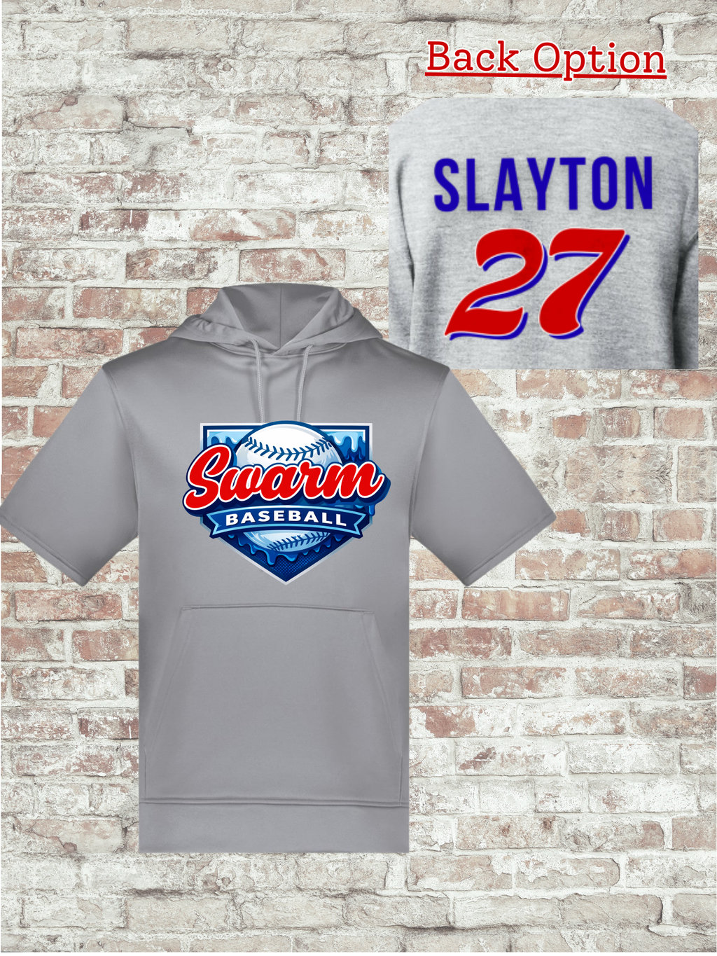 Unisex Fleece Short Sleeve Hooded Pullover - 6871