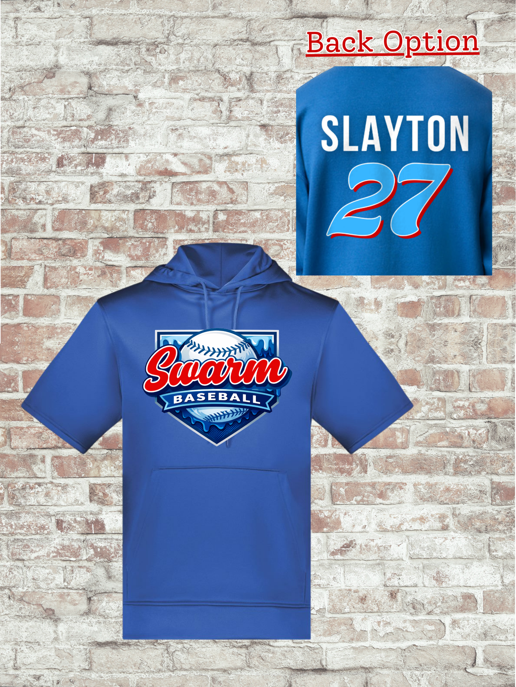 Unisex Fleece Short Sleeve Hooded Pullover - 6871