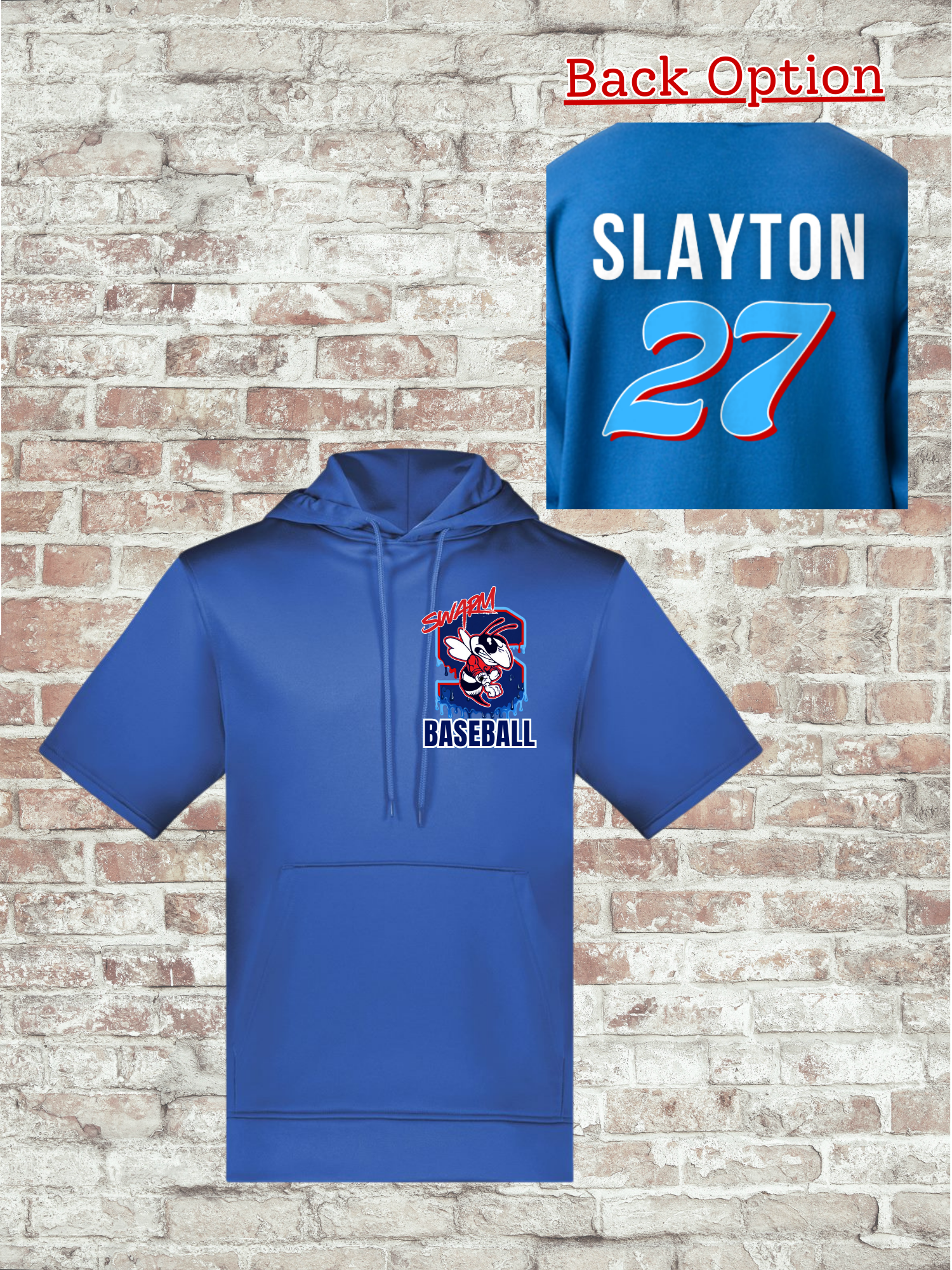 Unisex Fleece Short Sleeve Hooded Pullover - 6871