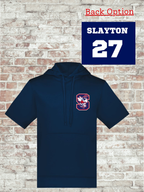 Unisex Fleece Short Sleeve Hooded Pullover - 6871
