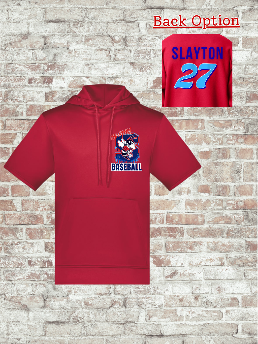 Unisex Fleece Short Sleeve Hooded Pullover - 6871